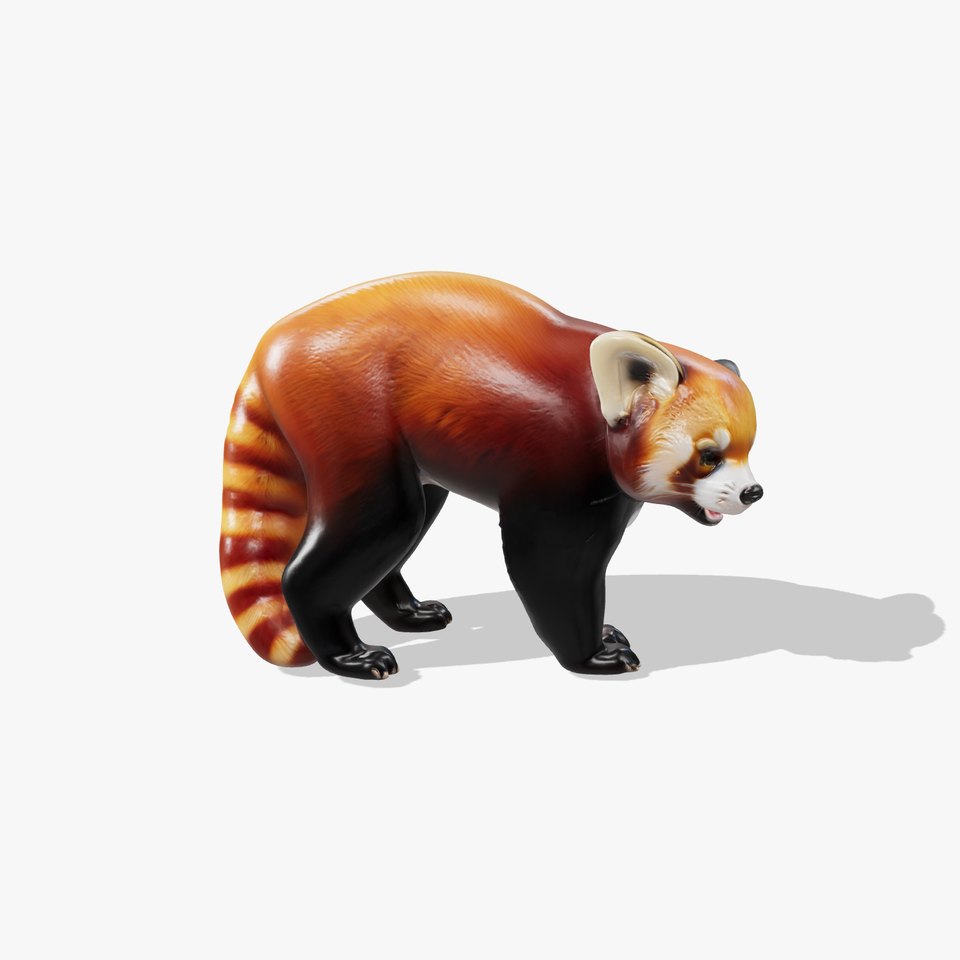Exotic Red Panda with Intricate Fur model pack